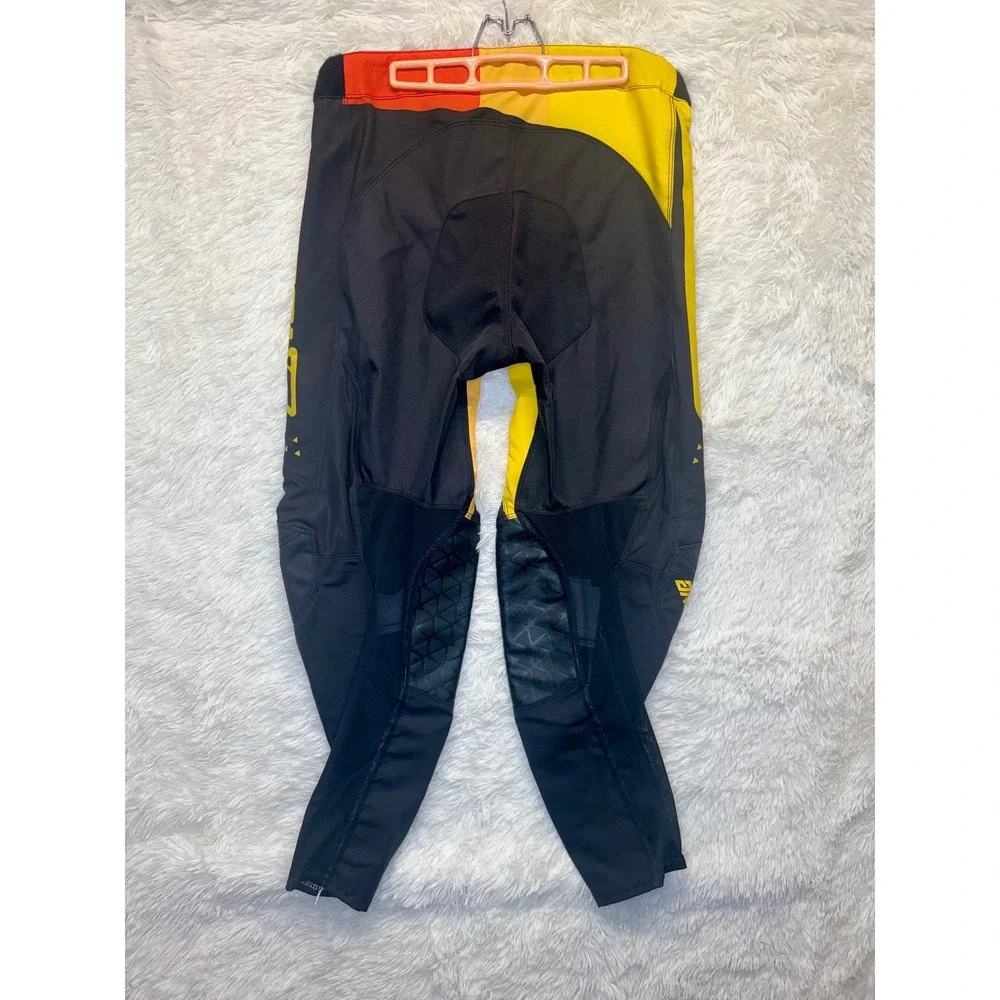 New Answer Racing A21 Elite Pace Off-Road Motocross Pants Black Yellow Sz 34